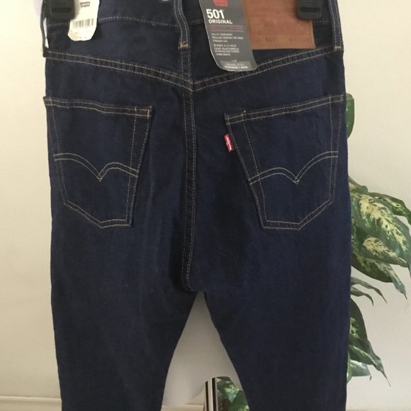 🌹3X🌹-HP-LEVI QUALITY ORIGINAL BUTTON FLY BLUE JEANS/CLASSIC STRAIGHT LEG/W27-28L - Picture 7 of 12